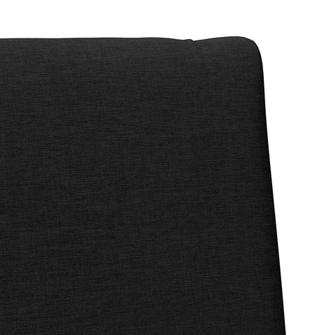 vidaXL Upholstered Headboard Black 100 cm Solid Pine Wood