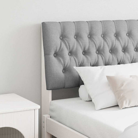 vidaXL Upholstered Headboard Light Grey 180 cm Solid Pine Wood