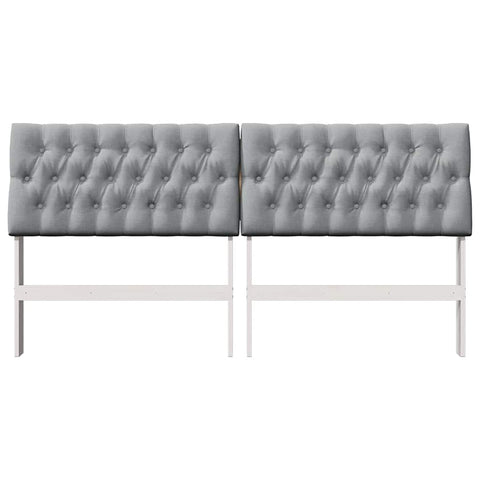 vidaXL Upholstered Headboard Light Grey 180 cm Solid Pine Wood