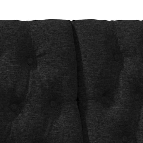 vidaXL Upholstered Headboard Black 160 cm Solid Pine Wood