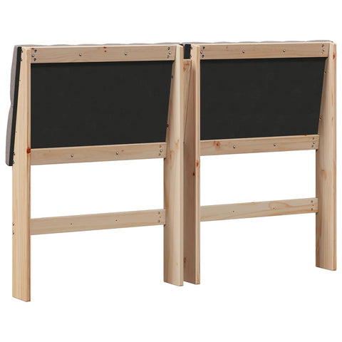 vidaXL Upholstered Headboard Taupe 160 cm Solid Pine Wood
