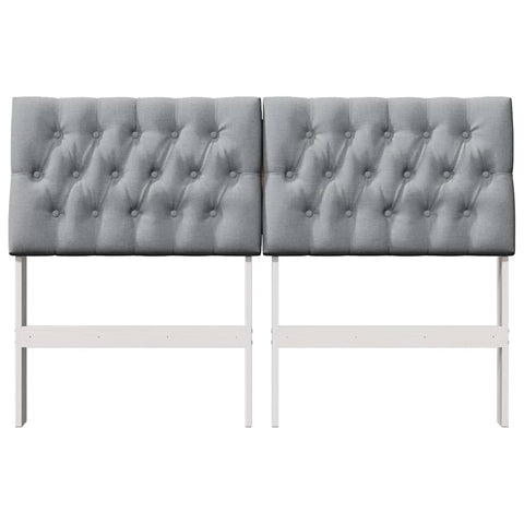 vidaXL Upholstered Headboard Light Grey 140 cm Solid Pine Wood