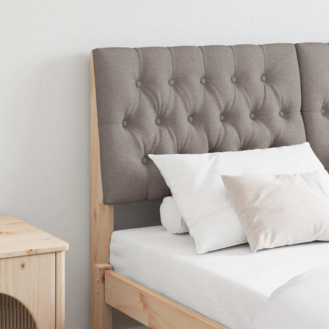 vidaXL Upholstered Headboard Taupe 135 cm Solid Pine Wood