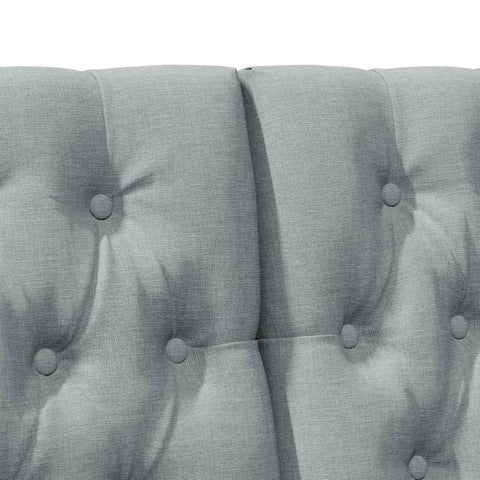 vidaXL Upholstered Headboard Light Grey 135 cm Solid Pine Wood