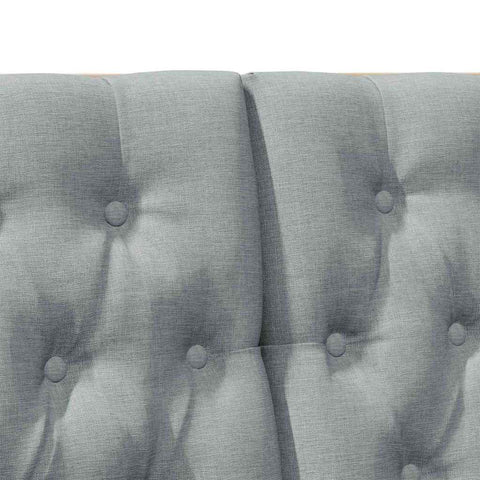 vidaXL Upholstered Headboard Light Grey 120 cm Solid Pine Wood