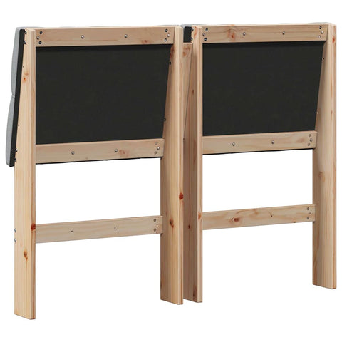 vidaXL Upholstered Headboard Light Grey 120 cm Solid Pine Wood