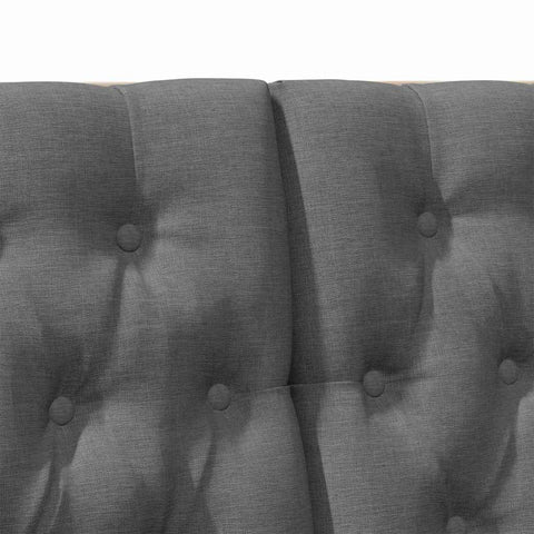 vidaXL Upholstered Headboard Dark Grey 120 cm Solid Pine Wood