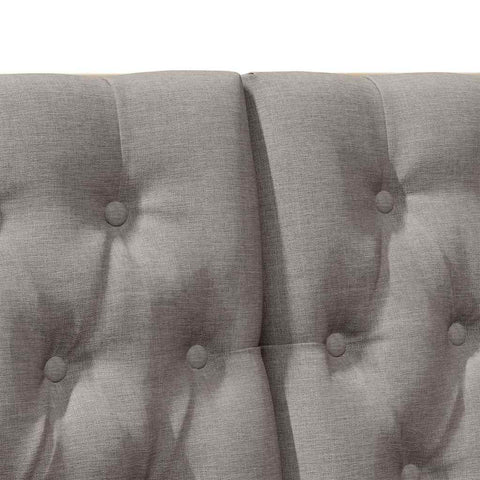 vidaXL Upholstered Headboard Taupe 120 cm Solid Pine Wood