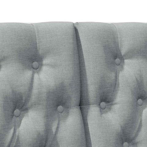 vidaXL Upholstered Headboard Light Grey 120 cm Solid Pine Wood