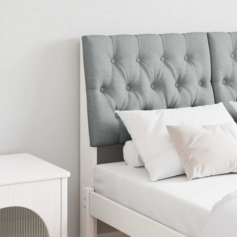 vidaXL Upholstered Headboard Light Grey 120 cm Solid Pine Wood