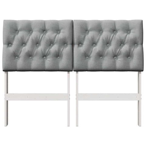 vidaXL Upholstered Headboard Light Grey 120 cm Solid Pine Wood