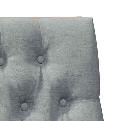 vidaXL Upholstered Headboard Light Grey 100 cm Solid Pine Wood