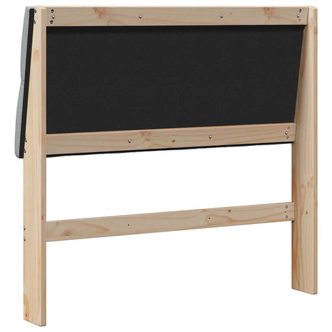 vidaXL Upholstered Headboard Light Grey 100 cm Solid Pine Wood