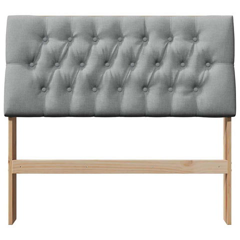 vidaXL Upholstered Headboard Light Grey 100 cm Solid Pine Wood