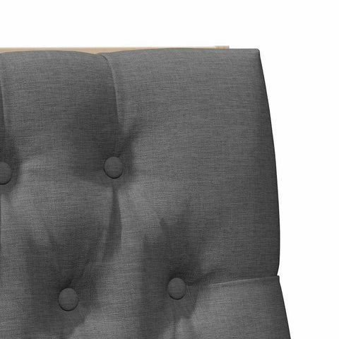 vidaXL Upholstered Headboard Dark Grey 100 cm Solid Pine Wood