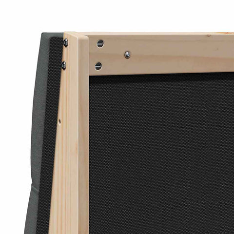 vidaXL Upholstered Headboard Dark Grey 100 cm Solid Pine Wood