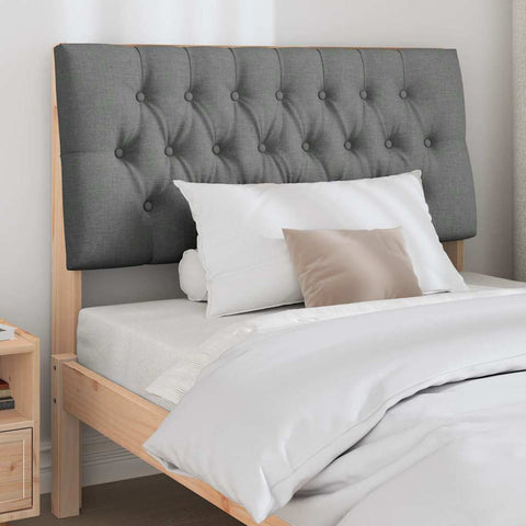 vidaXL Upholstered Headboard Dark Grey 100 cm Solid Pine Wood