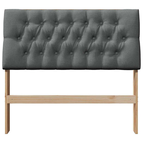 vidaXL Upholstered Headboard Dark Grey 100 cm Solid Pine Wood