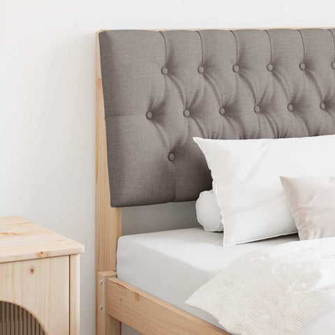 vidaXL Upholstered Headboard Taupe 100 cm Solid Pine Wood