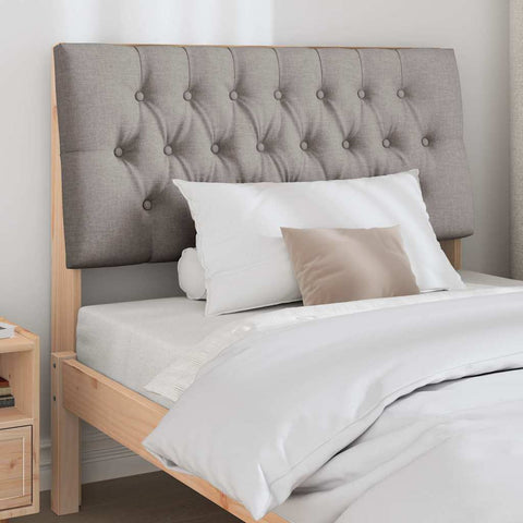 vidaXL Upholstered Headboard Taupe 100 cm Solid Pine Wood
