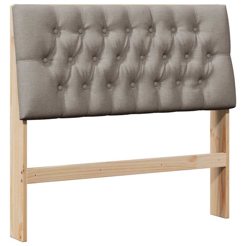 vidaXL Upholstered Headboard Taupe 100 cm Solid Pine Wood