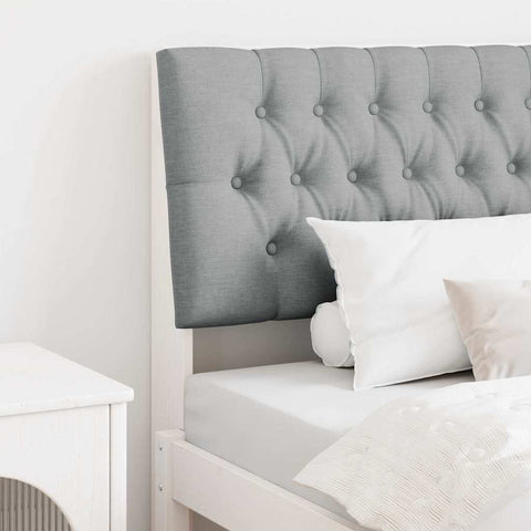 vidaXL Upholstered Headboard Light Grey 100 cm Solid Pine Wood