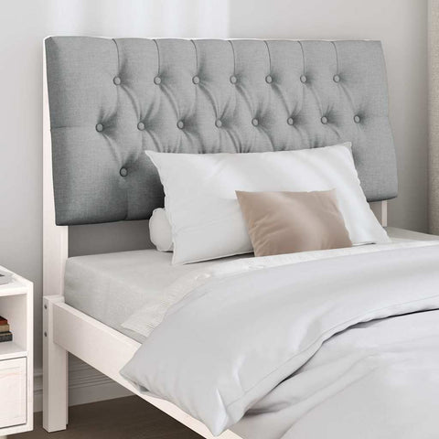 vidaXL Upholstered Headboard Light Grey 100 cm Solid Pine Wood
