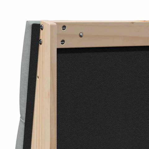 vidaXL Upholstered Headboard Light Grey 90 cm Solid Pine Wood