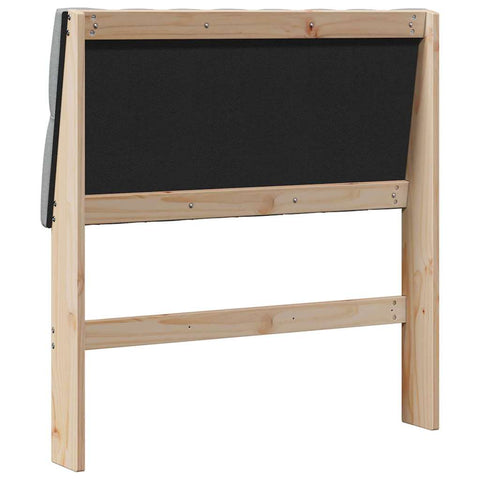 vidaXL Upholstered Headboard Light Grey 90 cm Solid Pine Wood