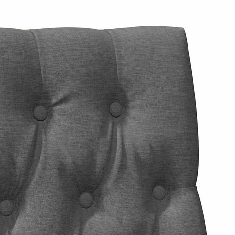 vidaXL Upholstered Headboard Dark Grey 90 cm Solid Pine Wood