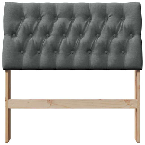 vidaXL Upholstered Headboard Dark Grey 90 cm Solid Pine Wood