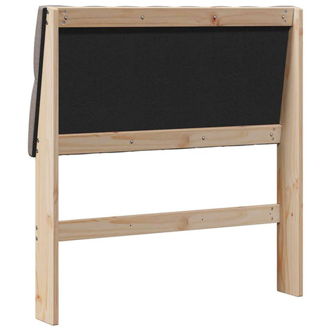 vidaXL Upholstered Headboard Taupe 90 cm Solid Pine Wood