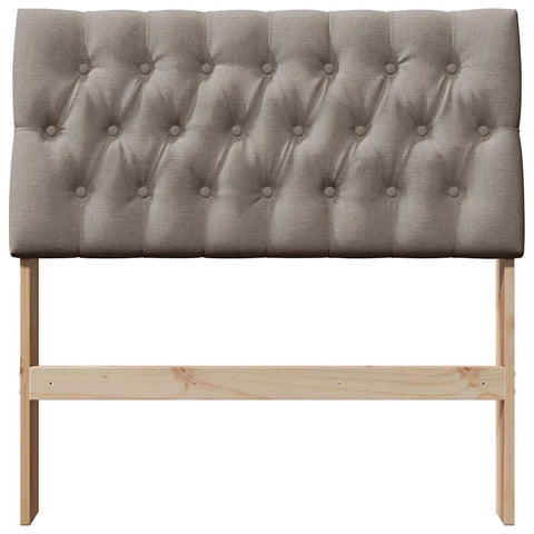 vidaXL Upholstered Headboard Taupe 90 cm Solid Pine Wood