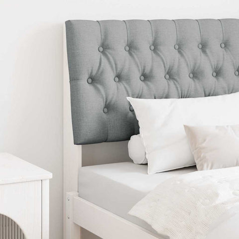 vidaXL Upholstered Headboard Light Grey 90 cm Solid Pine Wood