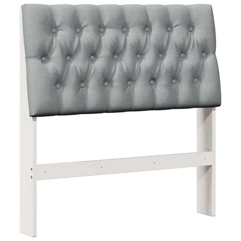 vidaXL Upholstered Headboard Light Grey 90 cm Solid Pine Wood