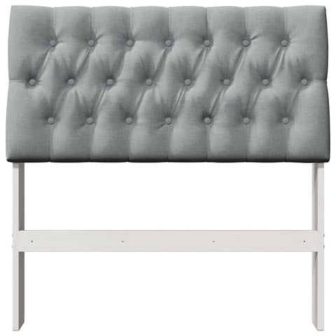 vidaXL Upholstered Headboard Light Grey 90 cm Solid Pine Wood