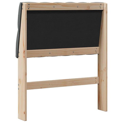 vidaXL Upholstered Headboard Dark Grey 80 cm Solid Pine Wood