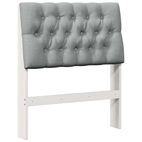 vidaXL Upholstered Headboard Light Grey 80 cm Solid Pine Wood
