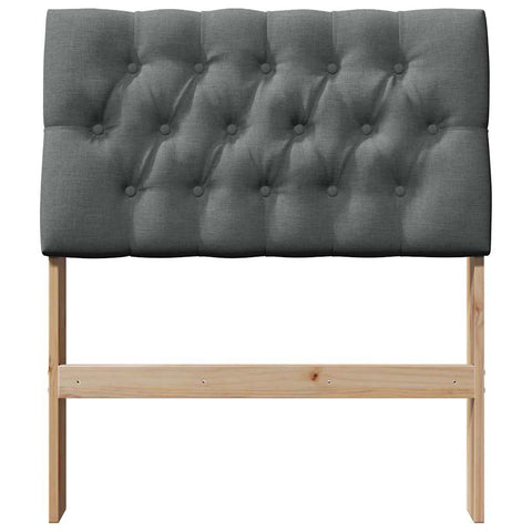 vidaXL Upholstered Headboard Dark Grey 75 cm Solid Pine Wood
