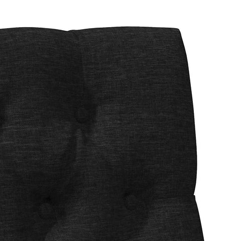 vidaXL Upholstered Headboard Black 75 cm Solid Pine Wood