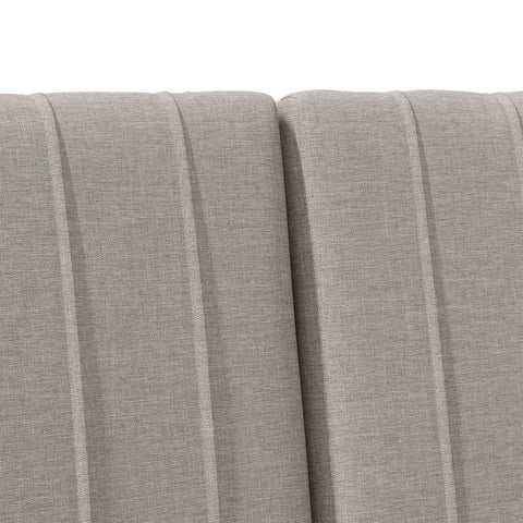 vidaXL Upholstered Headboard Taupe 200 cm Solid Pine Wood