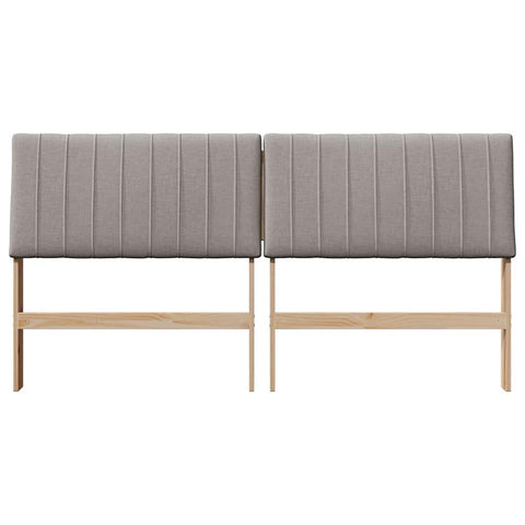vidaXL Upholstered Headboard Taupe 200 cm Solid Pine Wood