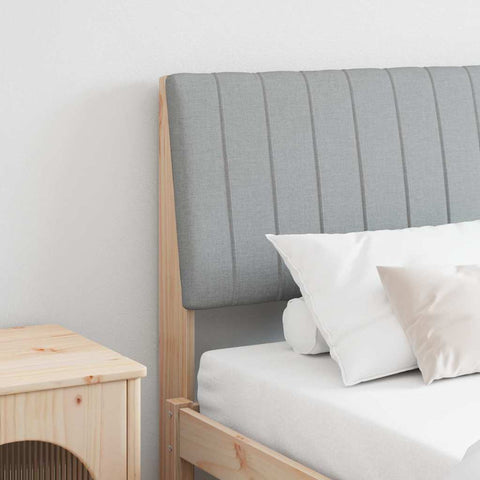 vidaXL Upholstered Headboard Light Grey 180 cm Solid Pine Wood
