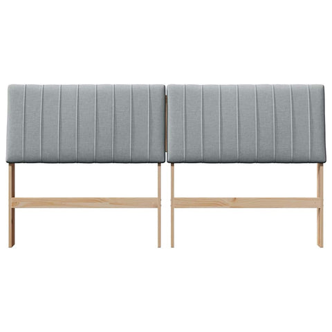 vidaXL Upholstered Headboard Light Grey 180 cm Solid Pine Wood