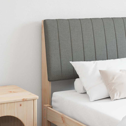 vidaXL Upholstered Headboard Dark Grey 180 cm Solid Pine Wood
