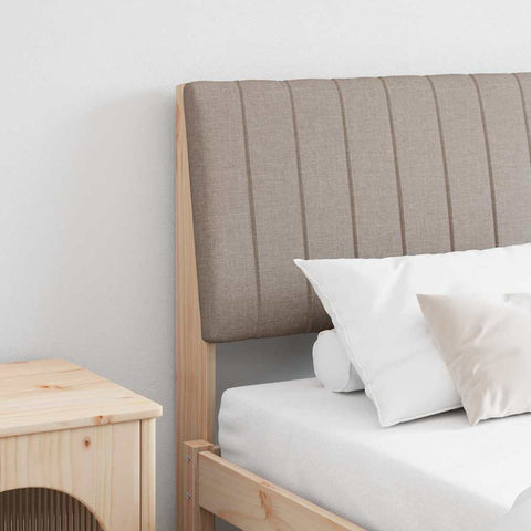 vidaXL Upholstered Headboard Taupe 180 cm Solid Pine Wood
