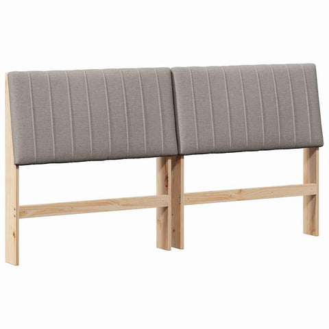 vidaXL Upholstered Headboard Taupe 180 cm Solid Pine Wood