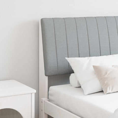 vidaXL Upholstered Headboard Light Grey 180 cm Solid Pine Wood