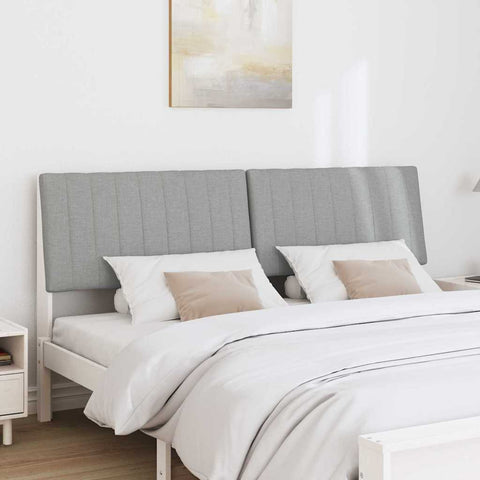 vidaXL Upholstered Headboard Light Grey 180 cm Solid Pine Wood