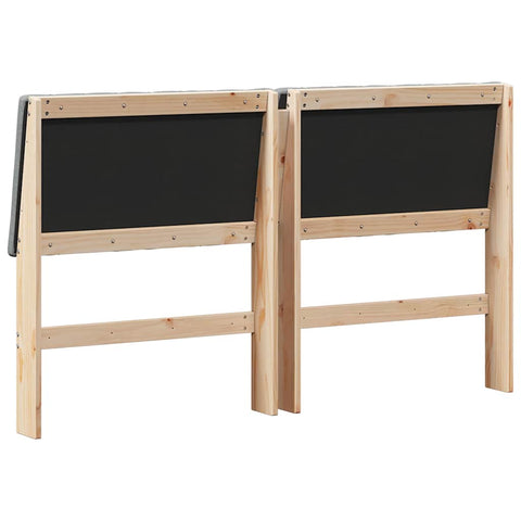 vidaXL Upholstered Headboard Dark Grey 160 cm Solid Pine Wood